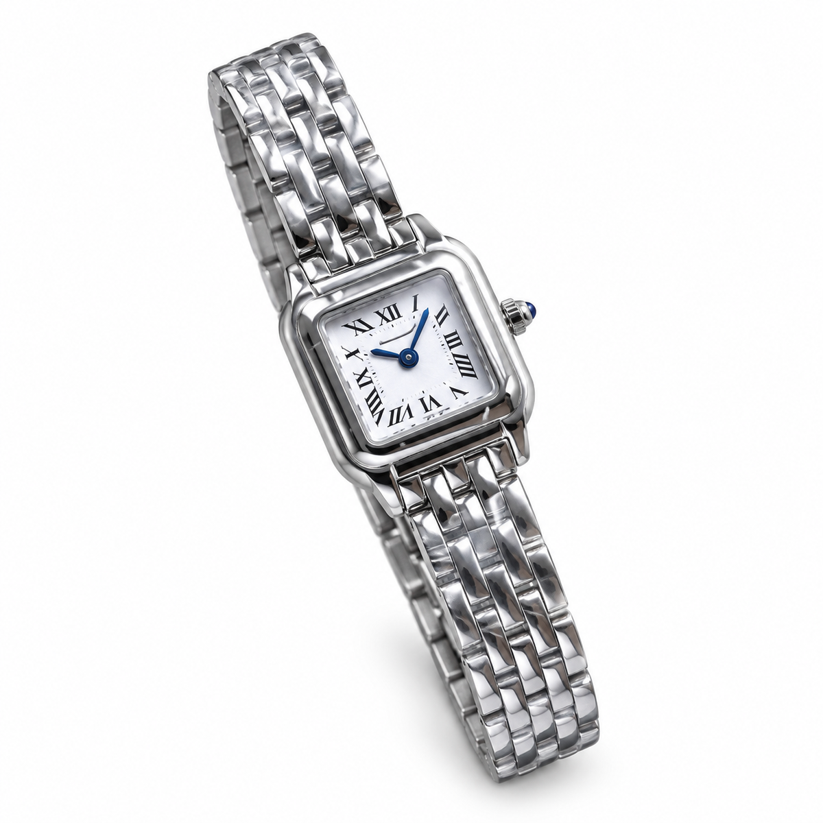 Cartier Panthère de Cartier Small Stainless Steel White Dial Roman Numeral Steel Bracelet Quartz Watch