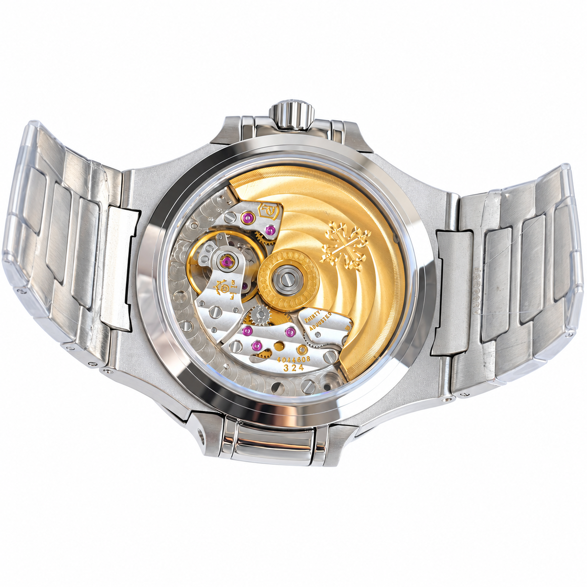 Patek Philippe Nautilus Ladies Stainless Steel Blue Green MOP Dial Date Steel Bracelet 40mm