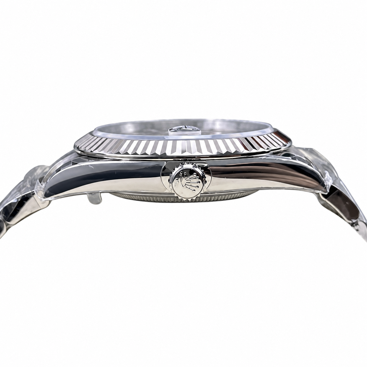 Rolex Datejust White Dial Fluted Bezel Jubilee Bracelet Oystersteel
