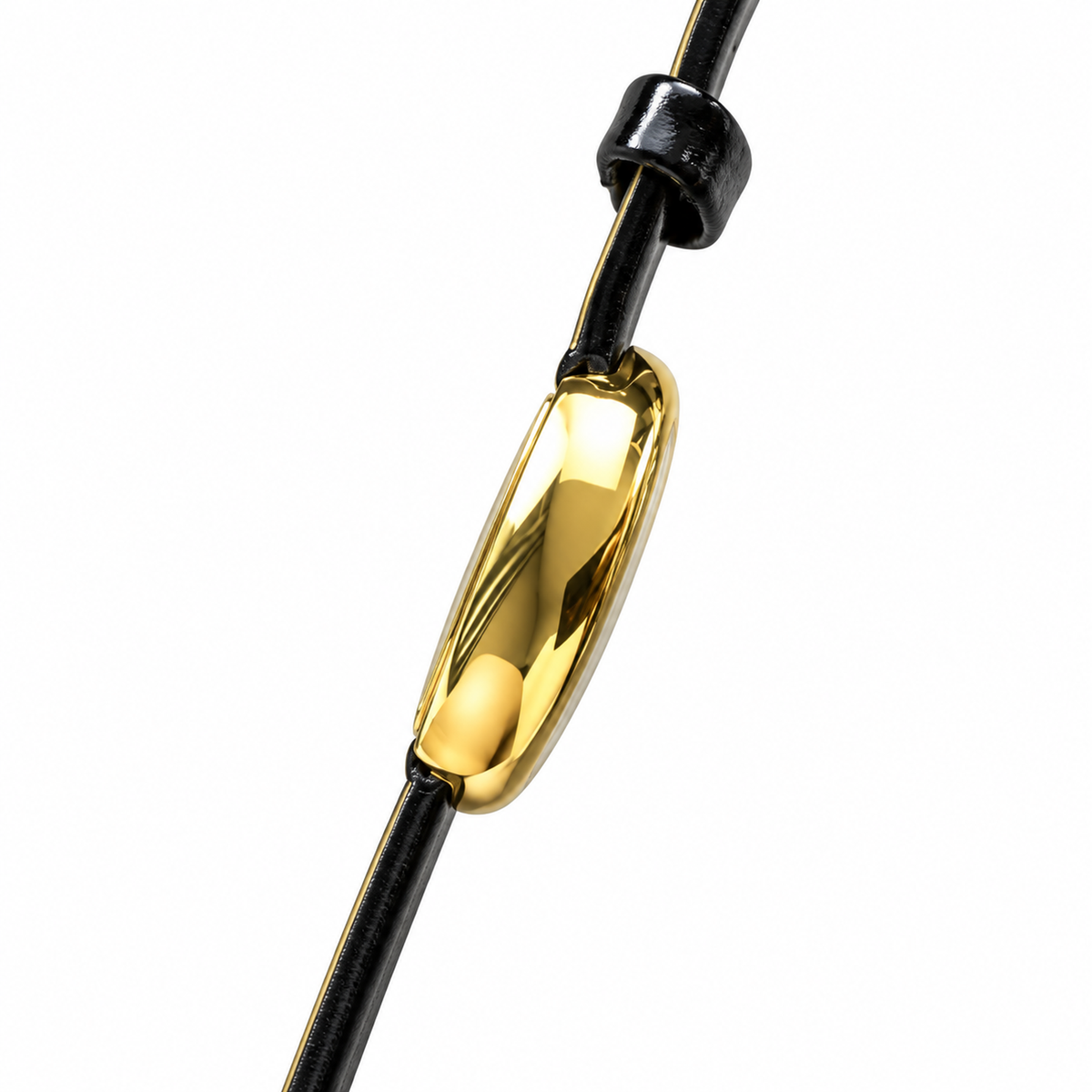 Cartier Baignoire Mini Yellow Gold Cream Dial Black Leather Watch