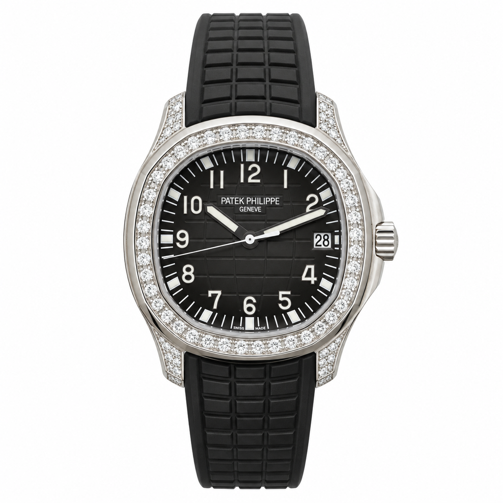 Patek Philippe Aquanaut Diamond Bezel Black Dial