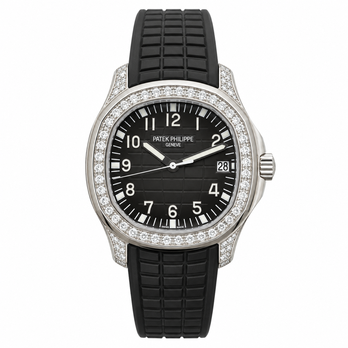 Patek Philippe Aquanaut Diamond Bezel Black Dial