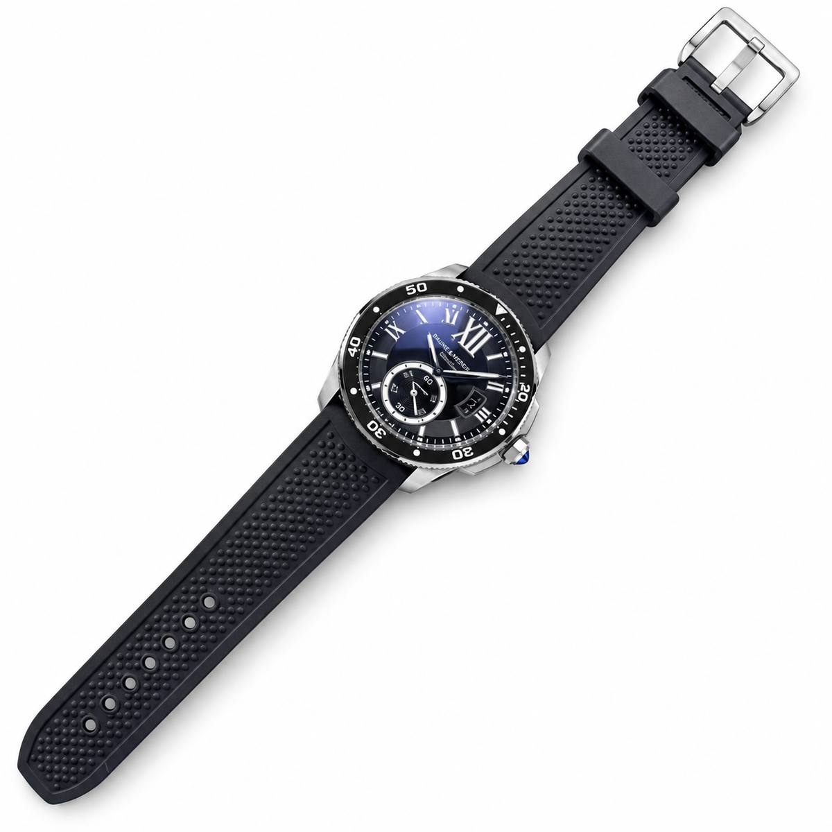 Cartier Calibre de Cartier Diver Steel Black Ceramic Bezel Blue Dial Automatic Watch