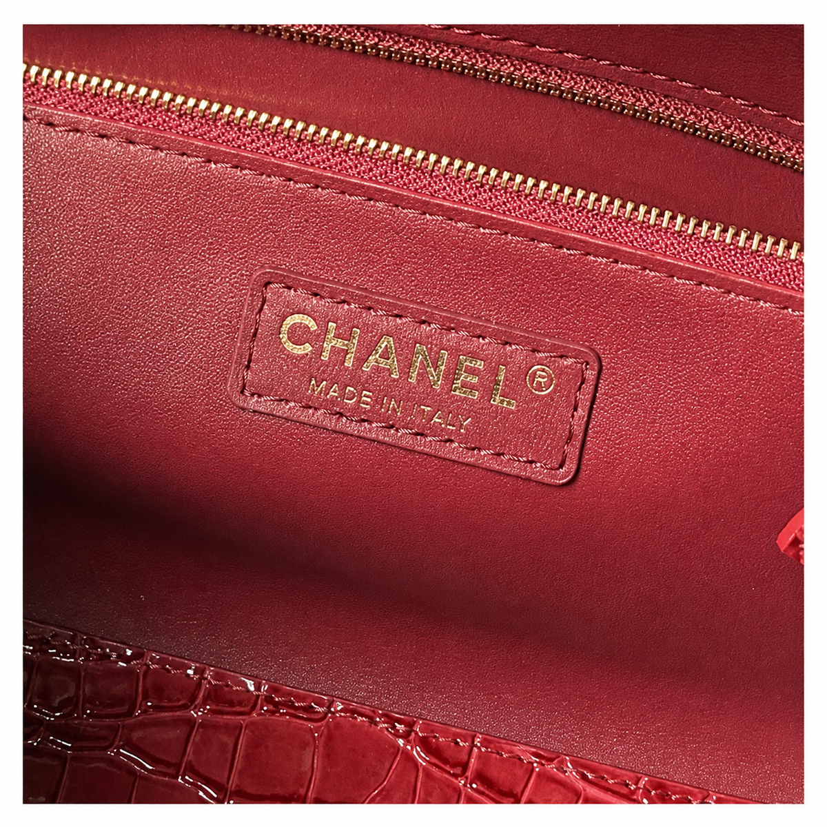 Chanel Croc-Embossed Leather Tote