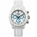 Rolex Daytona White Dial Blue Subdials Canvas Strap