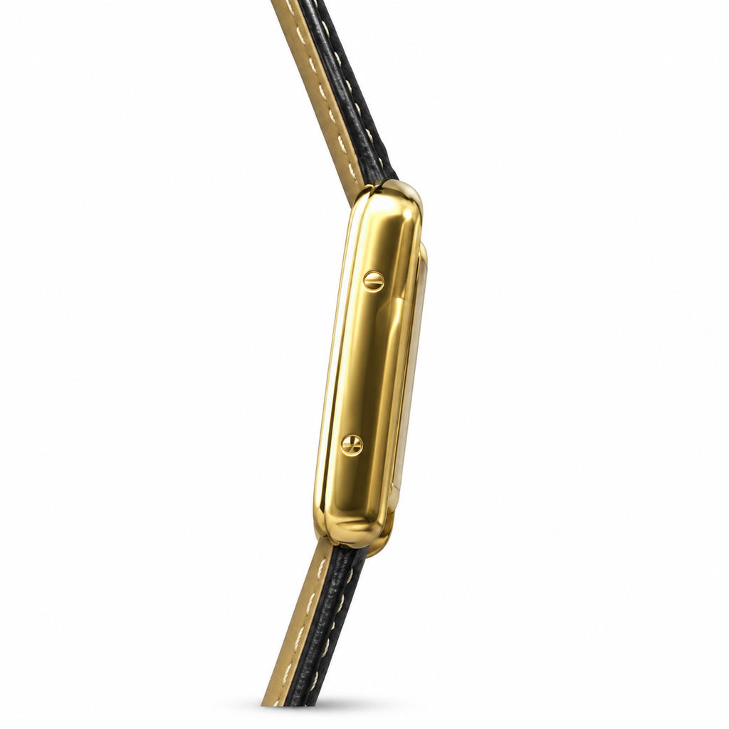 Cartier Tank Must Yellow Gold Cream Dial Black Alligator Watch
