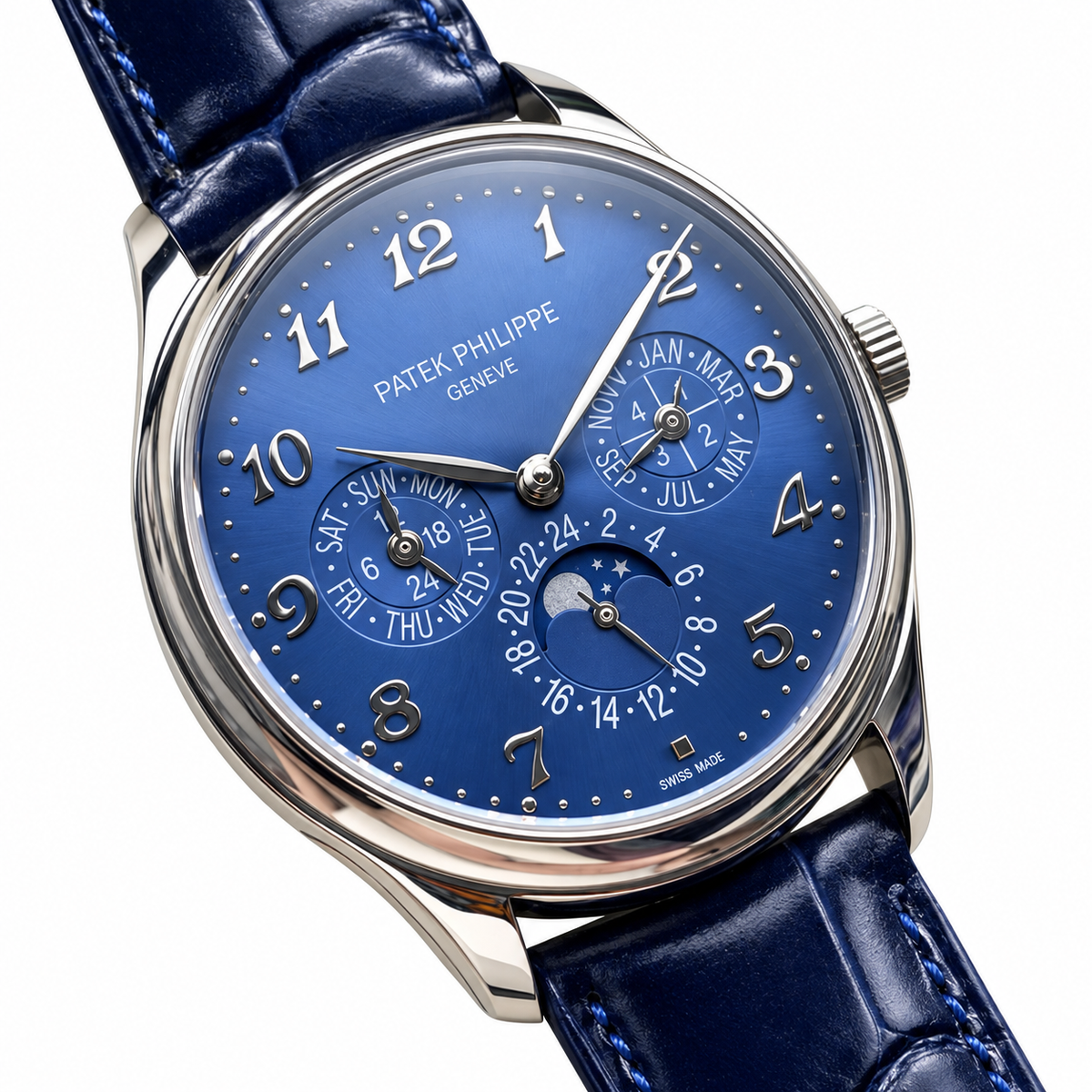 Patek Philippe Grand Complications 5374P Platinum Blue Perpetual Calendar