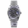 Rolex Datejust 41mm Slate Diamond Dial Fluted Bezel Jubilee Bracelet Oystersteel