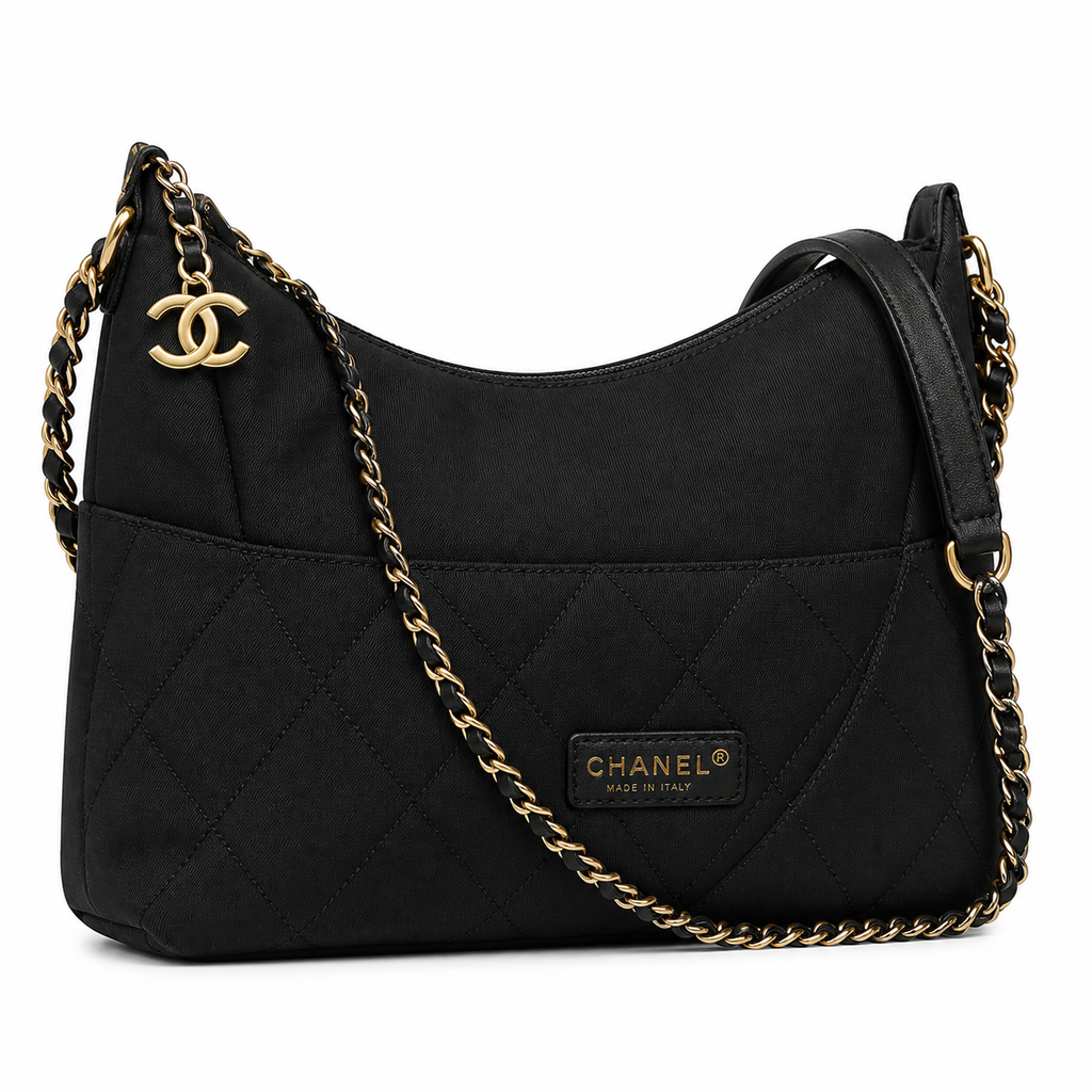 Chanel CC Quilted Elongated Flap Bag | Gold Hardware & Chain — 34cm