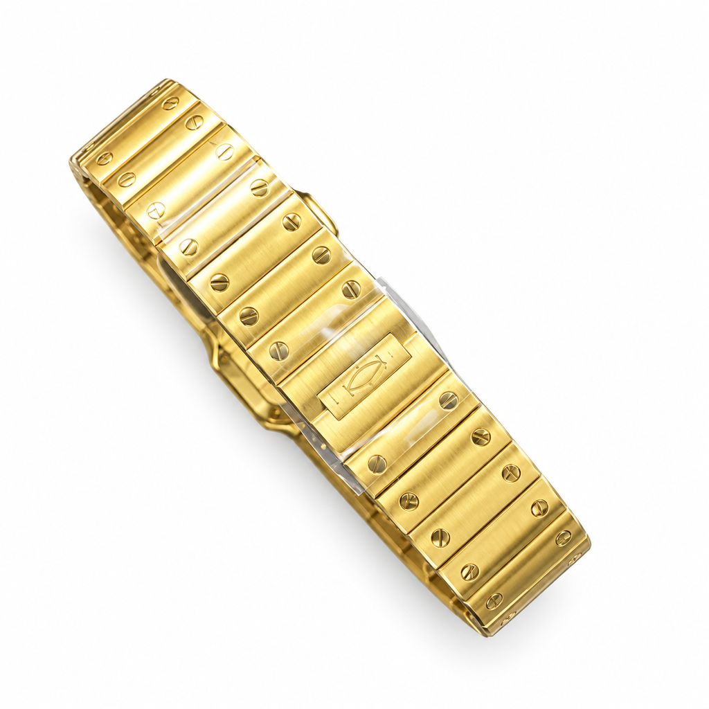 Cartier Santos de Cartier Yellow Gold White Dial Watch