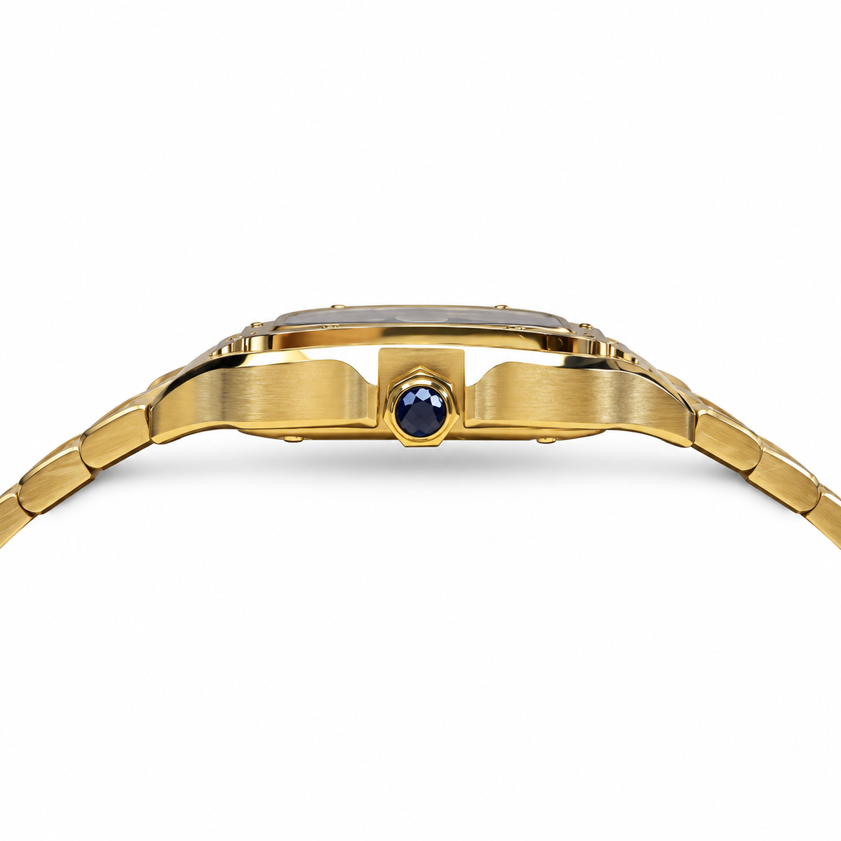 Cartier Santos de Cartier Medium 18k Yellow Gold Automatic Gold Bracelet Watch