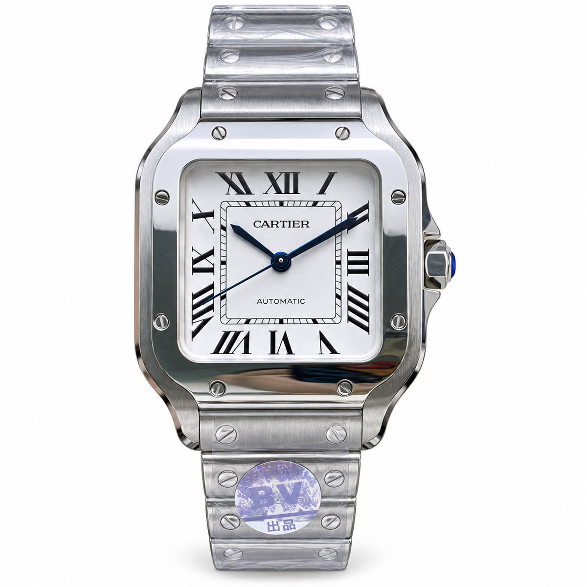 Cartier Santos de Cartier Steel White Dial Automatic Watch XL
