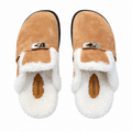 Hermès Camel Mule Shoes with Cream Plush Trim