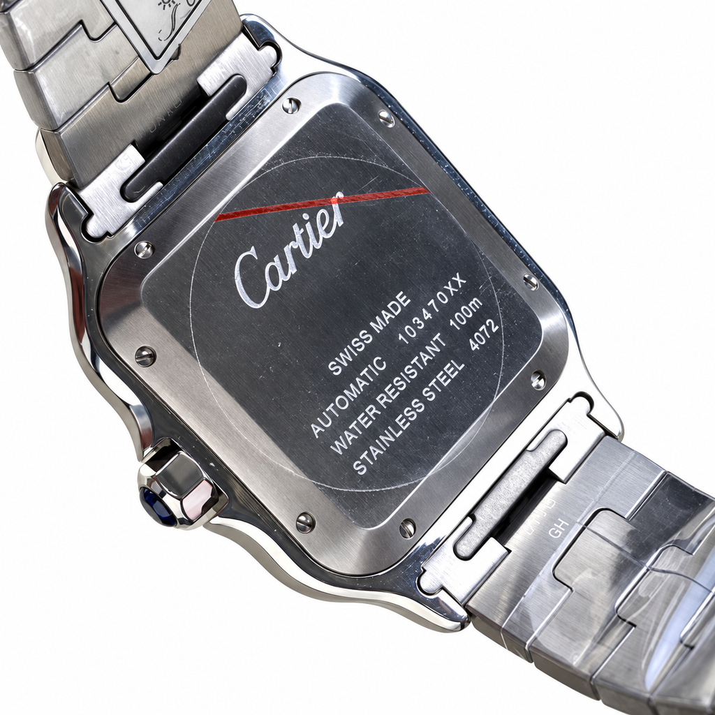 Cartier Santos de Cartier Steel Brown Fumé Dial Automatic Watch
