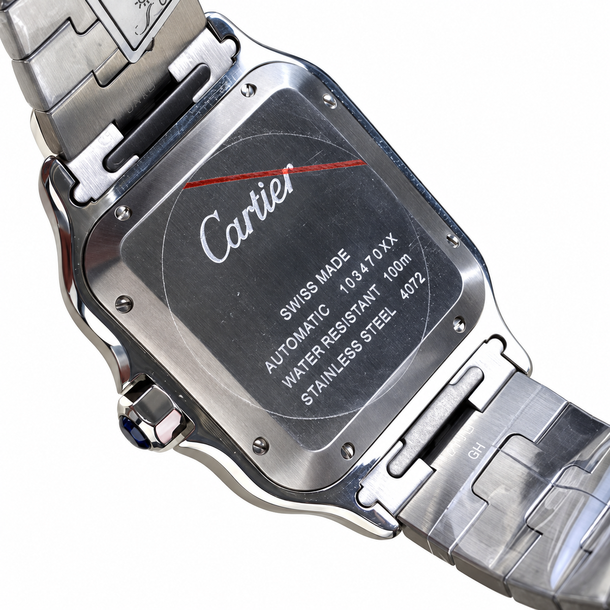 Cartier Santos de Cartier Steel Brown Fumé Dial Automatic Watch