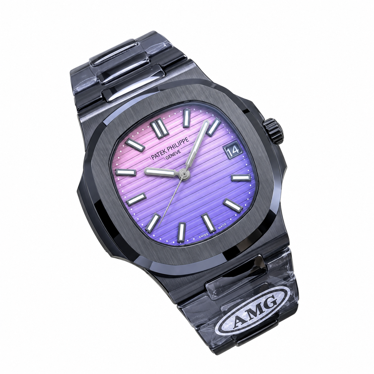 Patek Philippe Nautilus AET Remould Black Ceramic Pink Purple Gradient