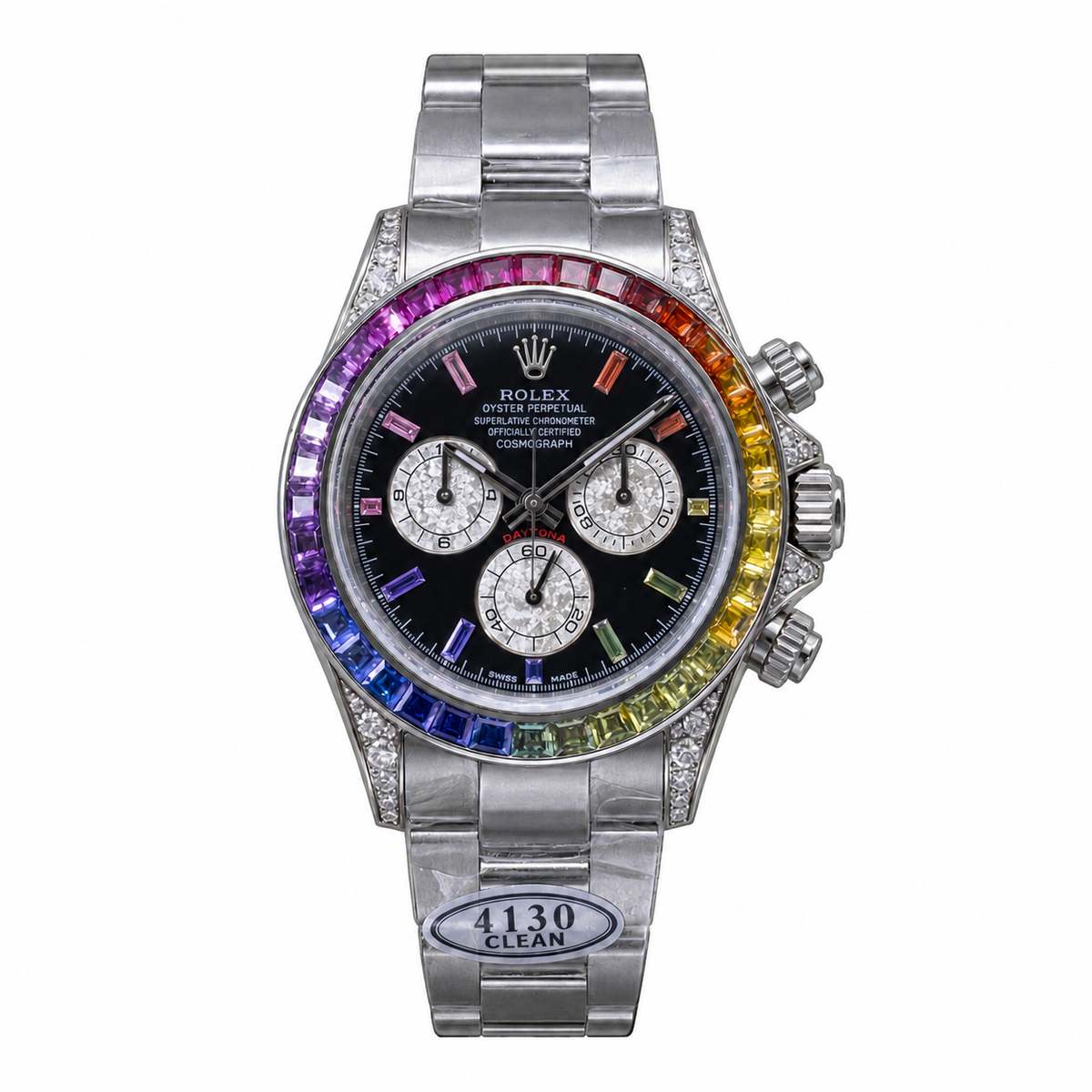 Rolex Cosmograph Daytona Rainbow 40mm White Gold Chronograph Watch