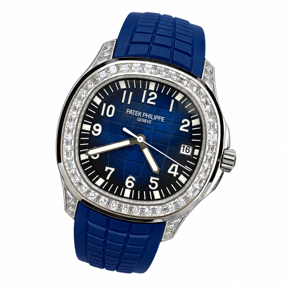 Patek Philippe Aquanaut Diamond Blue Dial Ladies