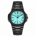 Patek Philippe Nautilus x Tiffany & Co. Custom DLC Black Tiffany Blue Dial Steel Bracelet Sapphire Caseback Date 40mm