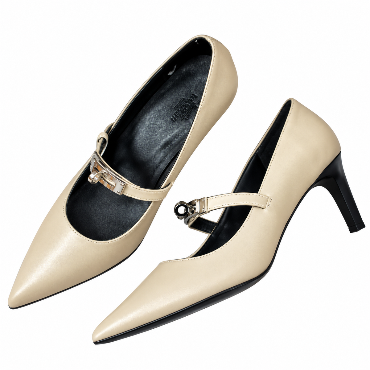 Hermès | Women’s Structured Calfskin Heels | Fastened with French Precision