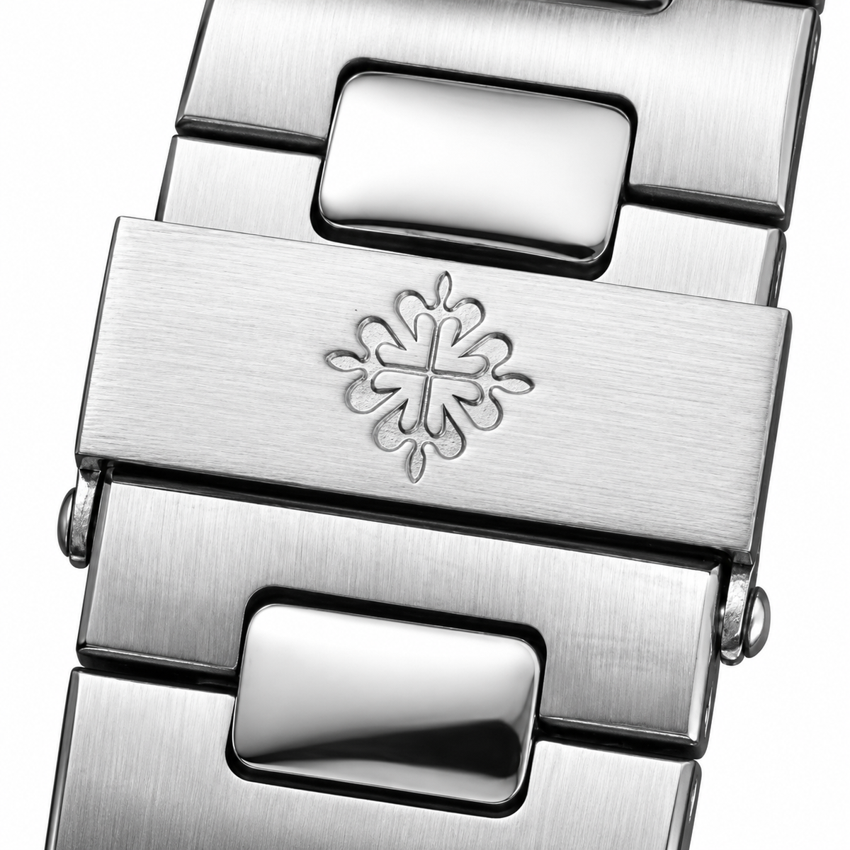 Patek Philippe Nautilus Pink Sapphire Baguette Steel White Dial