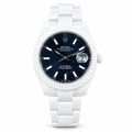 Rolex Datejust 41mm AET Remould White Ceramic Black Dial Custom Watch