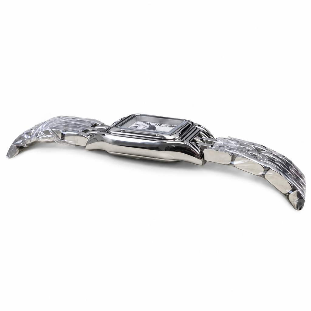 Cartier Panthère de Cartier Small Stainless Steel White Dial Roman Numeral Steel Bracelet Quartz Watch