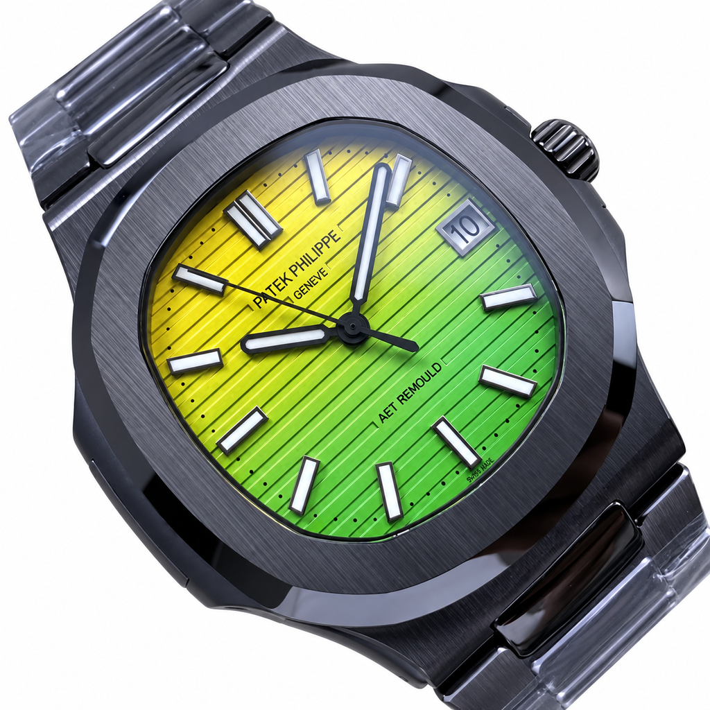 Patek Philippe Nautilus AET Remould Black Ceramic Yellow Green Gradient