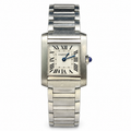 Cartier Tank Française Steel White Dial Ladies Watch