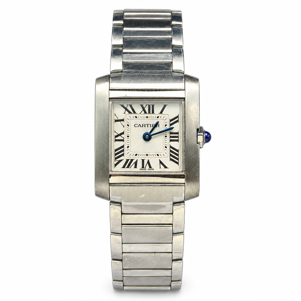 Cartier Tank Française Steel White Dial Ladies Watch