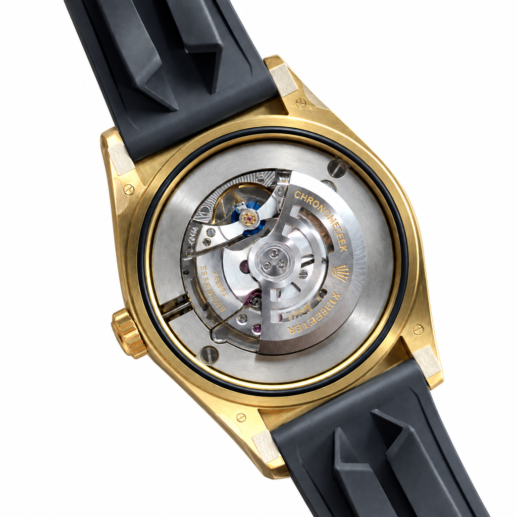 Rolex Sky-Dweller Yellow Gold Black Dial Oysterflex Watch