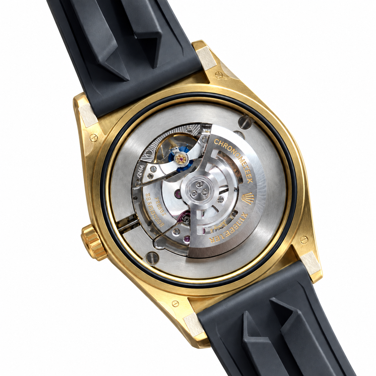 Rolex Sky-Dweller Yellow Gold Black Dial Oysterflex Watch