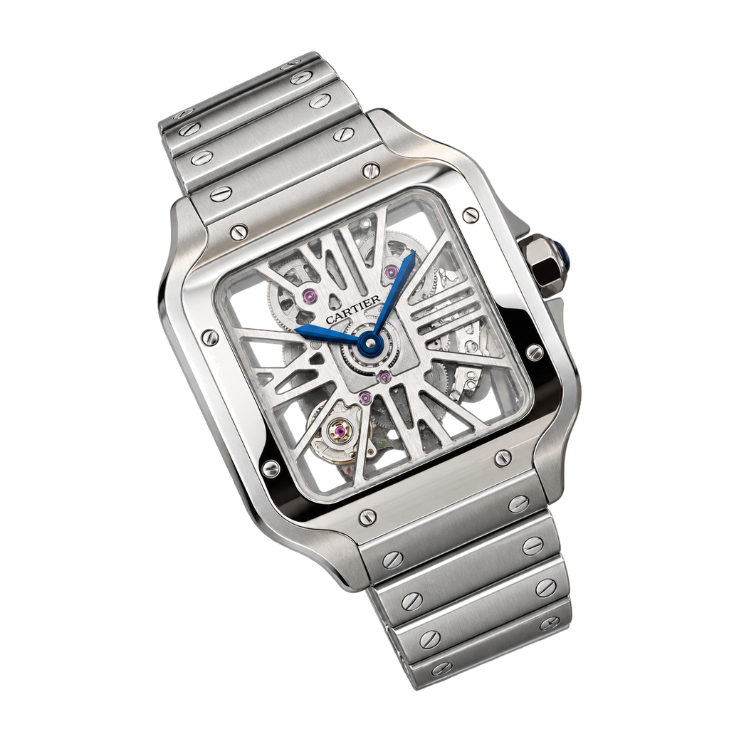Cartier Santos de Cartier Large Skeleton Stainless Steel Automatic Steel Bracelet Watch