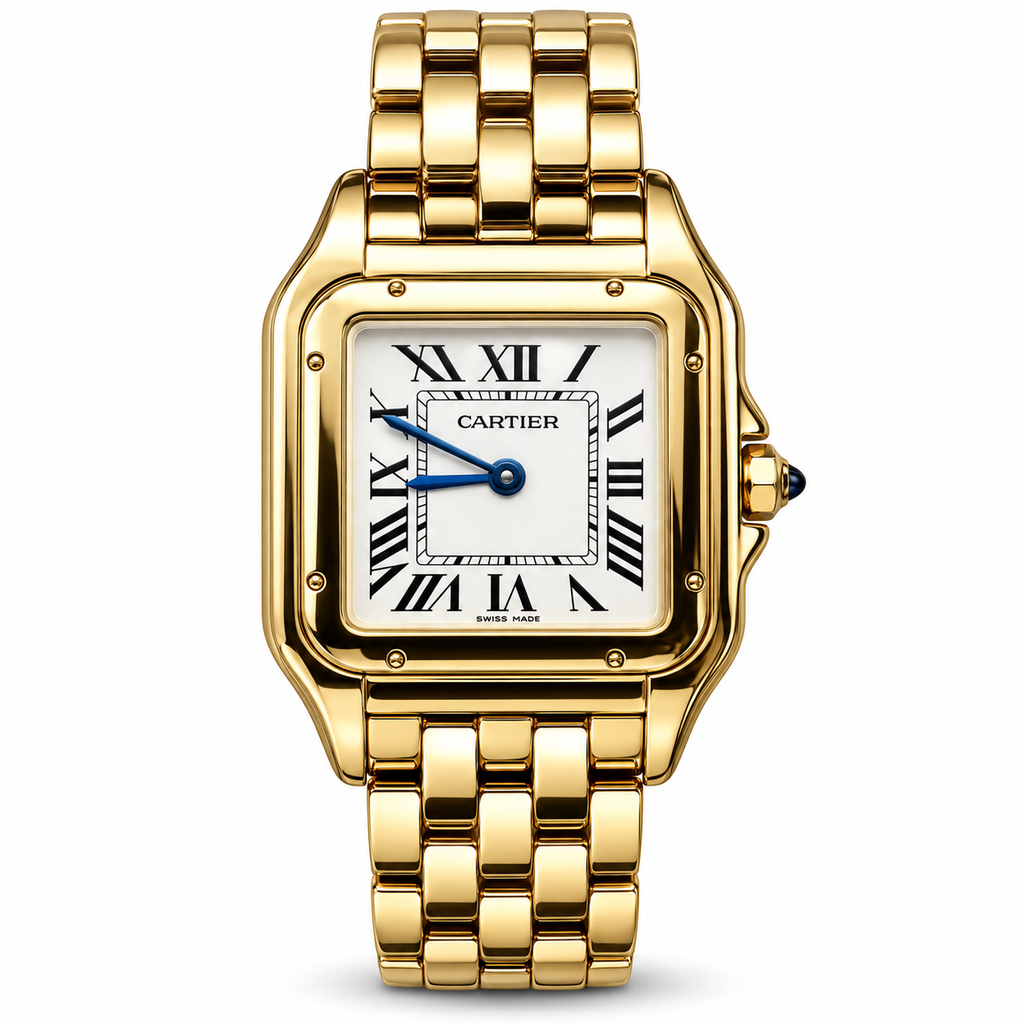 Cartier Panthère de Cartier Large 18k Yellow Gold White Dial Gold Bracelet Watch