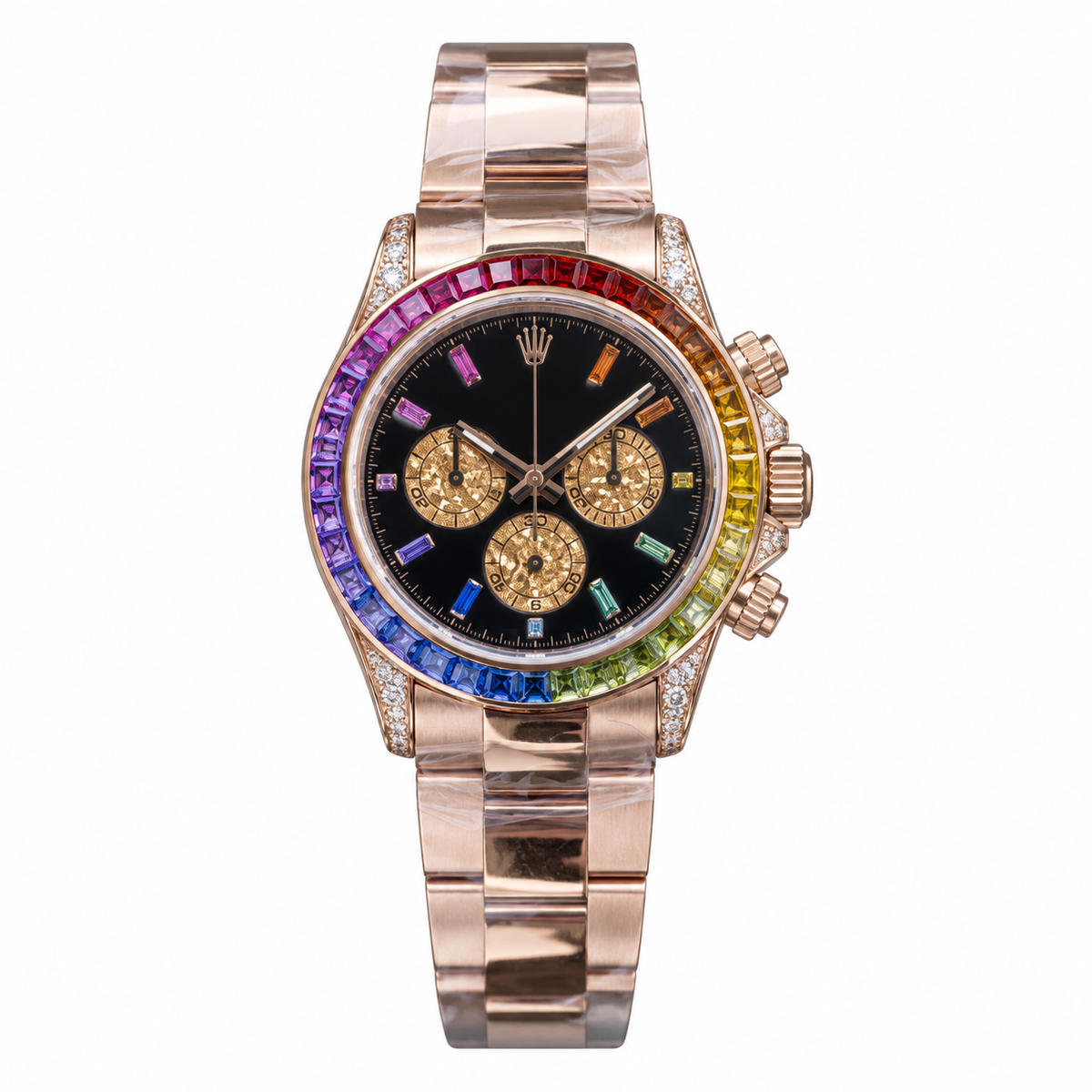 Rolex Cosmograph Daytona Rainbow 40mm Rose Gold Chronograph Watch
