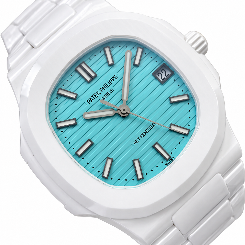 Patek Philippe Nautilus White Ceramic Tiffany Blue