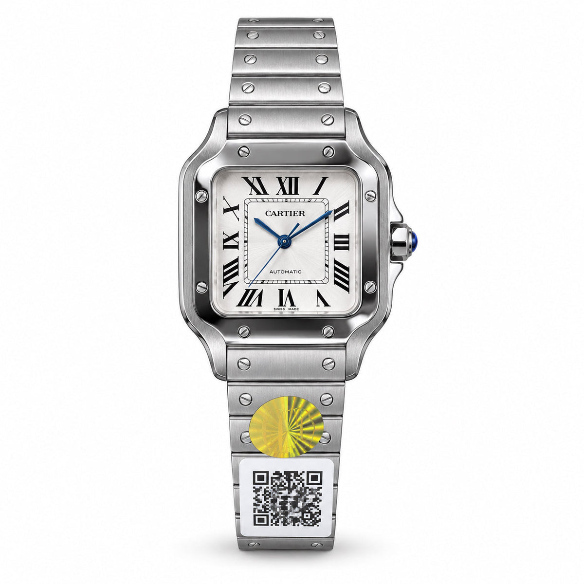 Cartier Santos Automatic Stainless Steel Luxury Watch Swiss Made