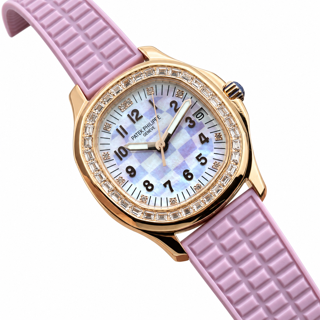 Patek Philippe Aquanaut Luce Diamond Rose Gold MOP Dial Pink Strap