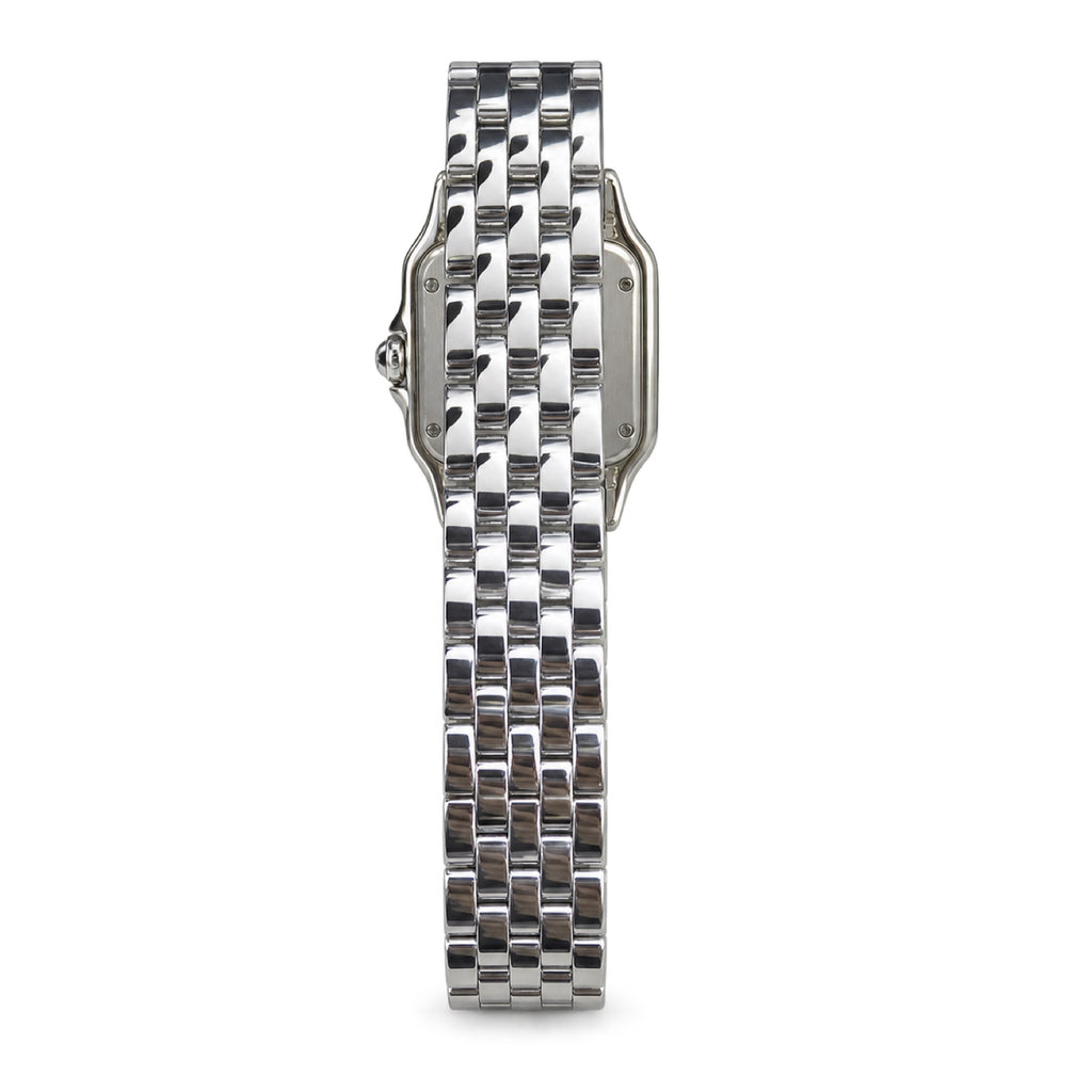 Cartier Panthère de Cartier Medium Stainless Steel White Dial Roman Numeral Steel Bracelet Quartz Watch
