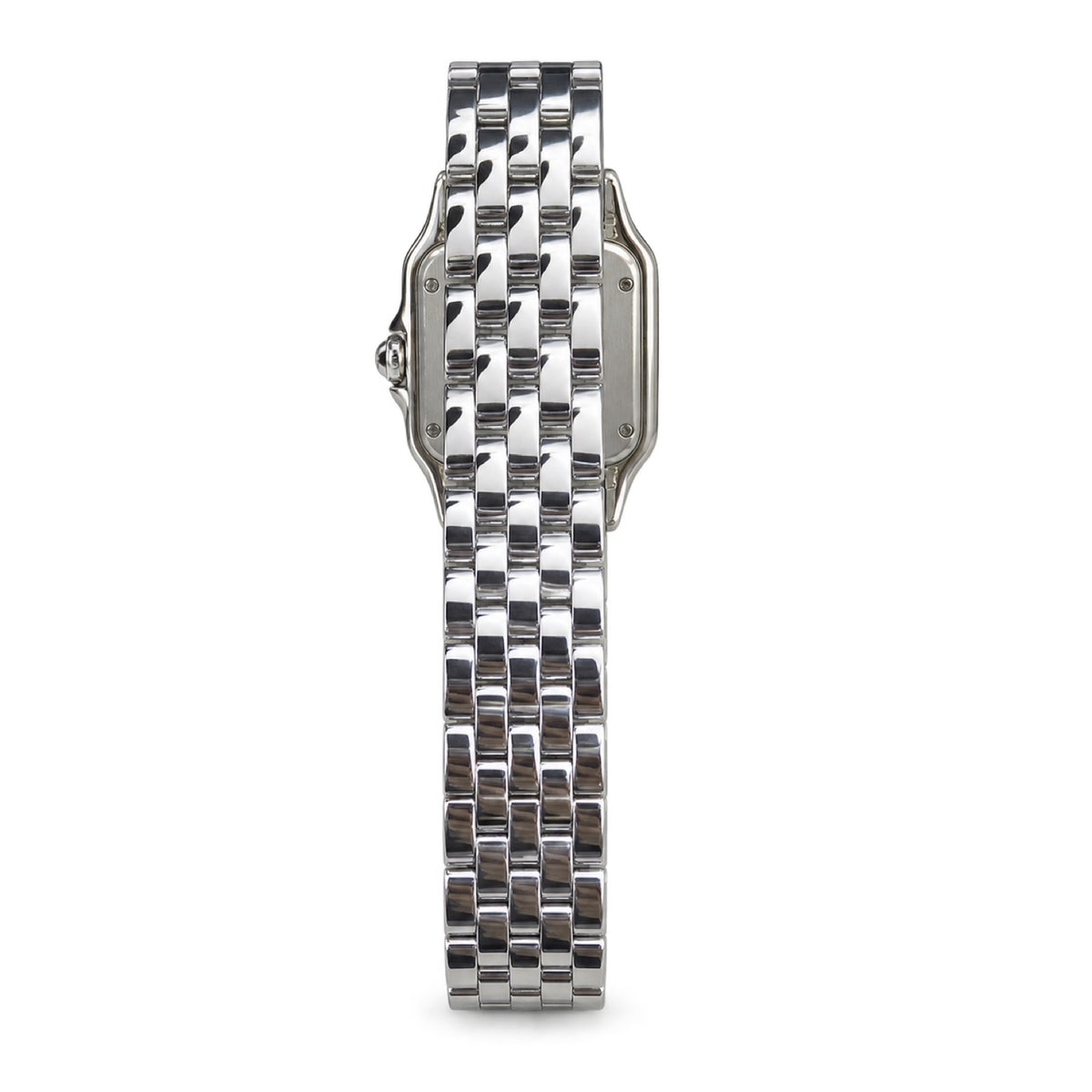 Cartier Panthère de Cartier Medium Stainless Steel White Dial Roman Numeral Steel Bracelet Quartz Watch