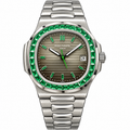Patek Philippe Nautilus Emerald Baguette Bezel Steel