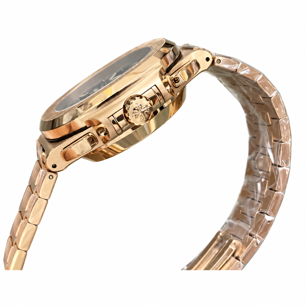 Patek Philippe Nautilus Chronograph Rose Gold Brown Dial