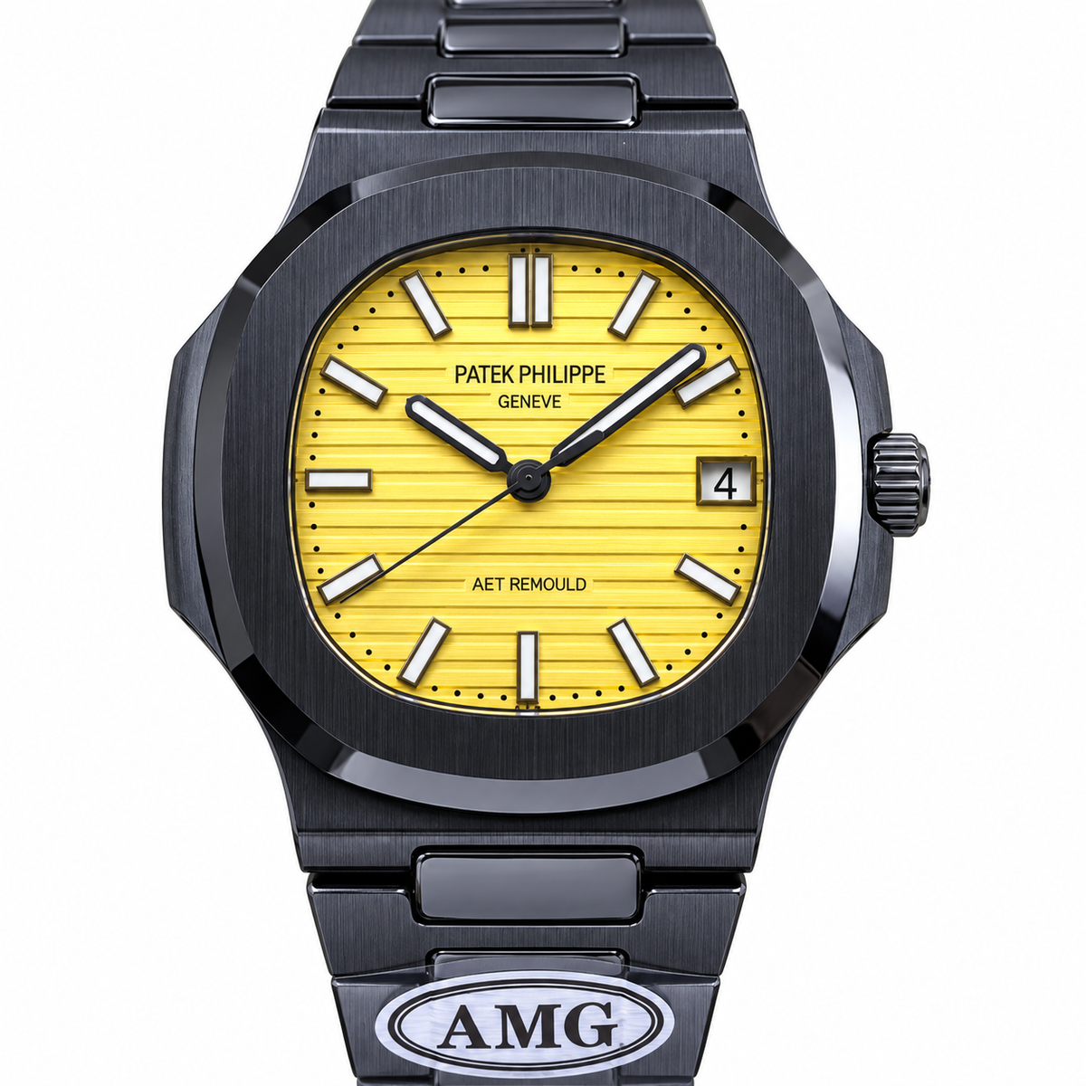 Patek Philippe Nautilus AET Remould Black Ceramic Yellow Dial AMG