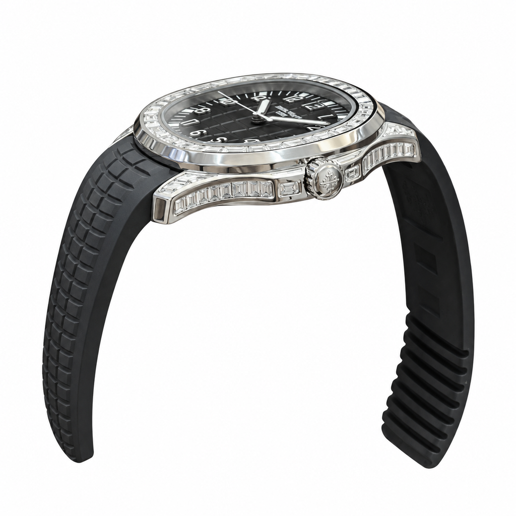 Patek Philippe Aquanaut Diamond Bezel Black Dial