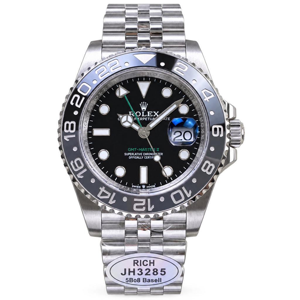 Rolex GMT-Master II Sprite Left-Hand Black Green Ceramic Bezel Jubilee Watch