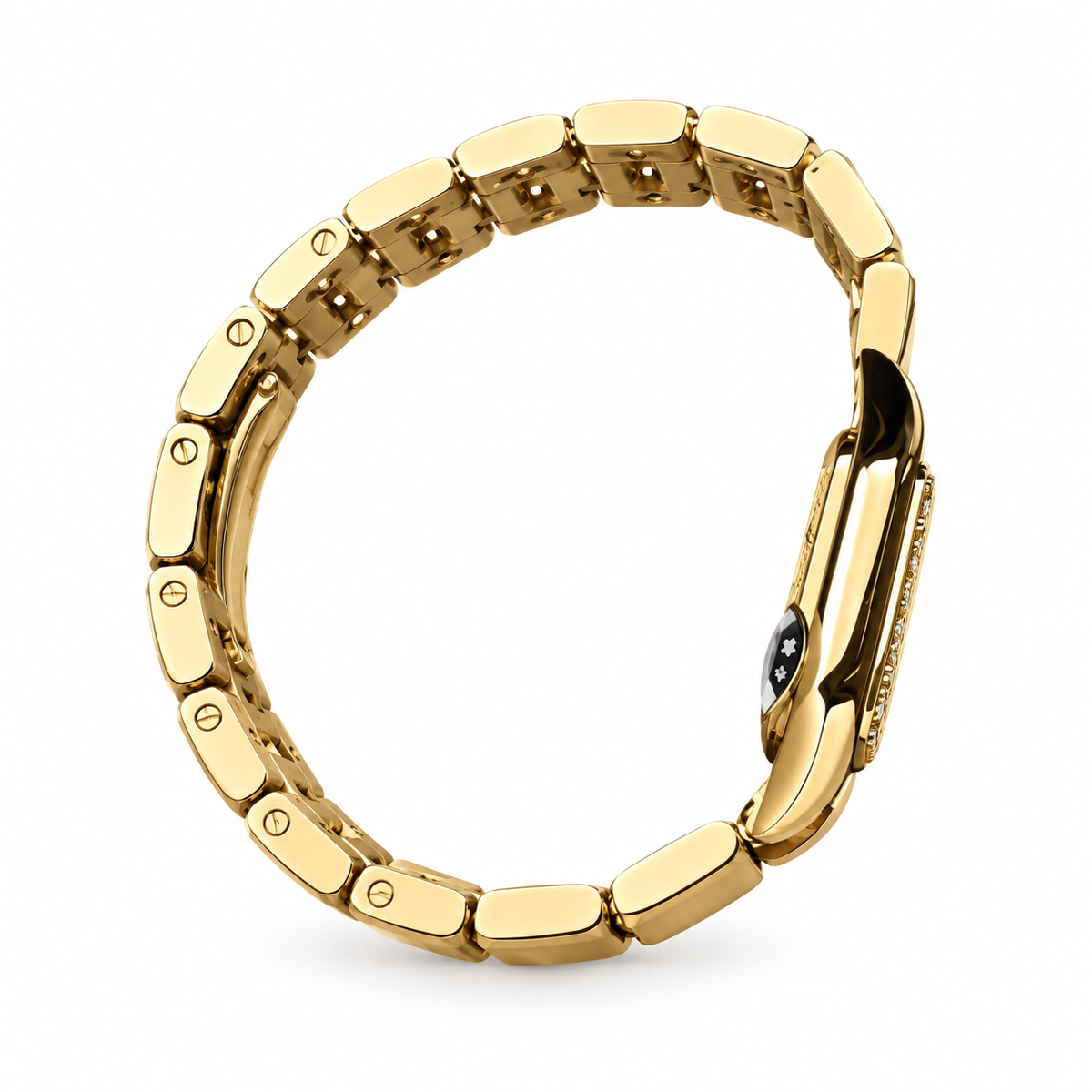 Cartier Panthère de Cartier Small 18k Yellow Gold Diamond Bezel Cream Dial Roman Numeral Yellow Gold Bracelet Quartz Watch