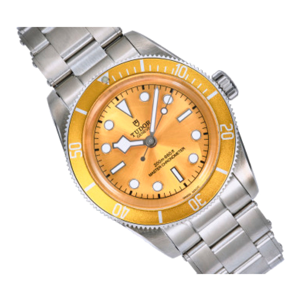 Tudor Black Bay Steel Yellow Bezel Yellow Dial Steel Bracelet Watch 41mm