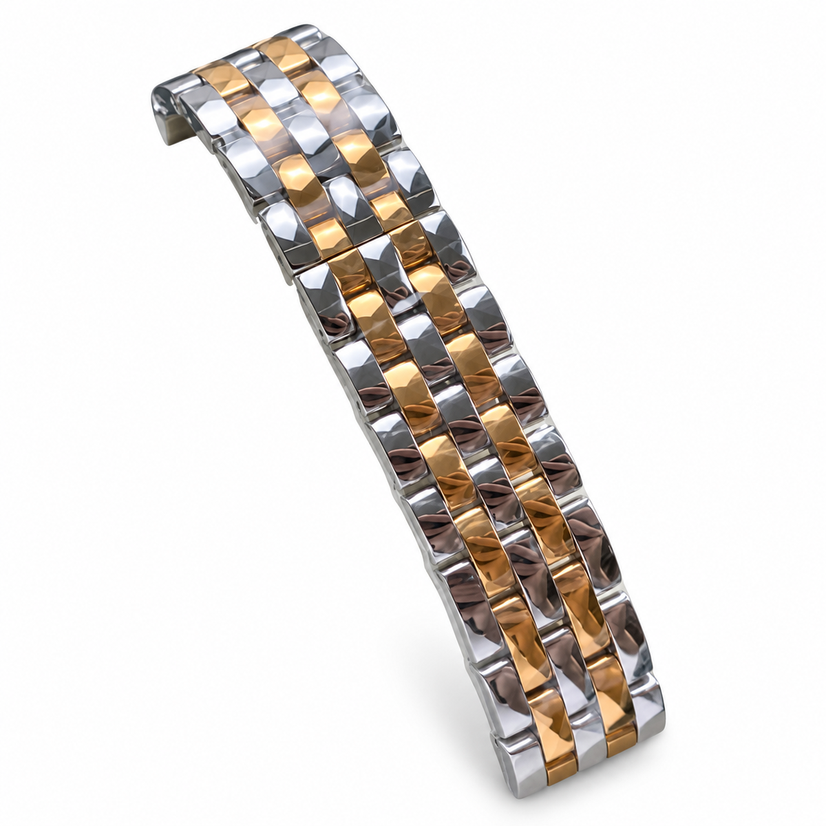 Cartier Panthère de Cartier Large Two-Tone Steel & Yellow Gold White Dial Bracelet Watch