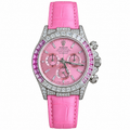 Rolex Cosmograph Daytona White Gold Pink Sapphire Diamond Bezel Pink Dial Watch