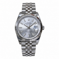 Rolex Datejust 41mm Silver Sunray Dial Fluted Bezel Jubilee Bracelet Oystersteel